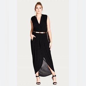 City Chic elegant maxi dress M/18